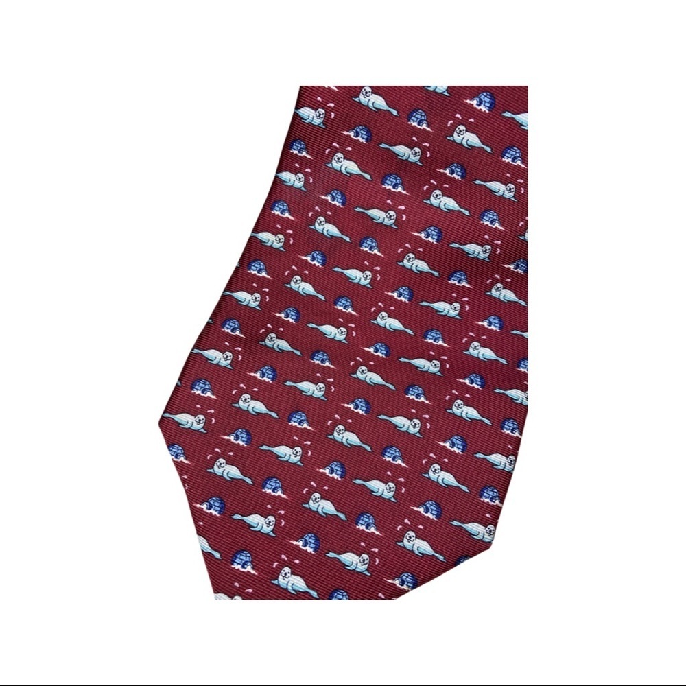 Brooks Brothers Silk Tie Seals Igloos - Picture 3 of 5